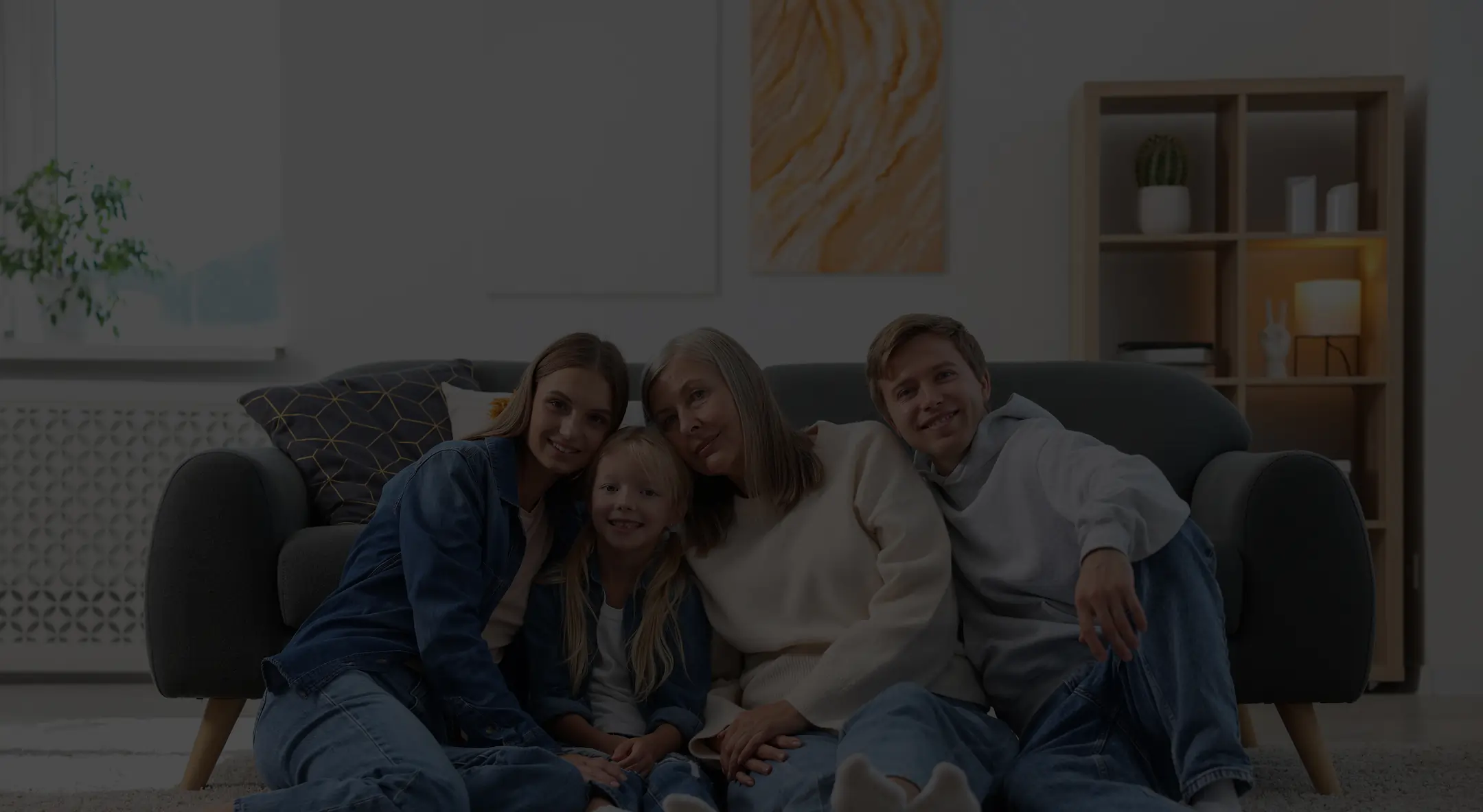 Family enjoying comfortable home with expert heating, cooling and water services